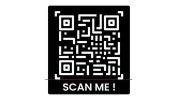 Scan me QR code 2D flat animation video