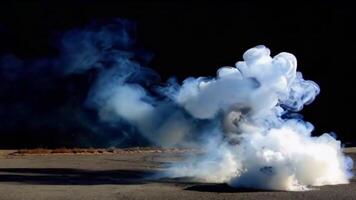 Realistic Tire Smoke from Car Burnout Swirling Dynamically into the Background video