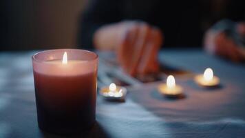 Candle Burning on the Table video