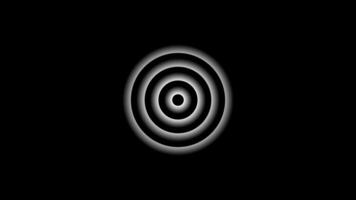 Radio waves diffusion, Noise frequency signal icon animation Isolated on Black Background video