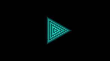 Gradient triangle radio wave Animation Isolated on Black Background video