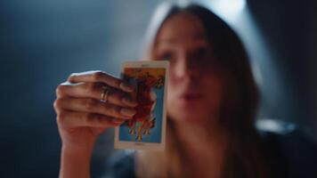 Tarot reader makes a spread video