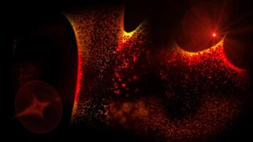 Space abstraction. Crystallized energy changes perspective, sparkles and shimmers with bright colors. video
