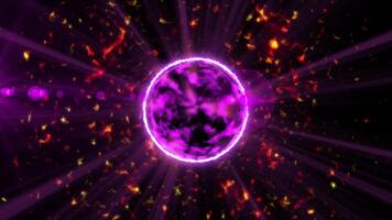 A bright abstraction of the energy of a sphere. The plasma sphere shimmers and flickers with colors of mercury-like energy. video