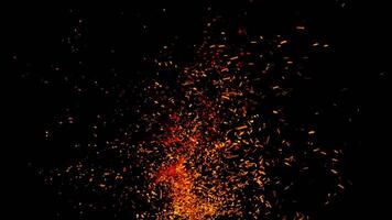 Brilliant sparks and voluminous smoke, sparkling, spin in the wind and rise into the sky, creating a warm effect and immersing you in its atmosphere. video