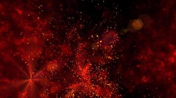 Brilliant sparks and voluminous smoke, sparkling, spin in the wind and rise into the sky, creating a warm effect and immersing you in its atmosphere. video