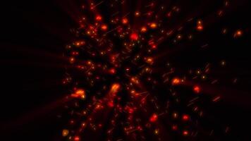Brilliant sparks and voluminous smoke, sparkling, spin in the wind and rise into the sky, creating a warm effect and immersing you in its atmosphere. video