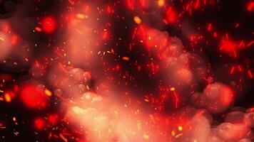 Bright fiery sparks and voluminous smoke rise to the sky creating a warm effect and immersing you in its atmosphere. video