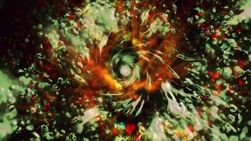 Glowing spiral-shaped bright spectacular whirlpool of mother-of-pearl clots. It personifies immersion in something cosmic, magical, secret. video