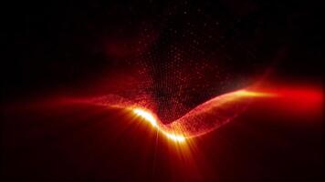Abstraction of virtual waves changing perspective in space, creating futuristic patterns, immersing in the atmosphere of creative faetasia. video