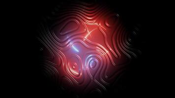 An ornament of smoothly flowing lines, similar to a pattern formed by vibrations of liquid metal. video