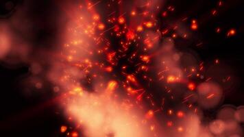 Bright fiery sparks and voluminous smoke rise to the sky creating a warm effect and immersing you in its atmosphere. video