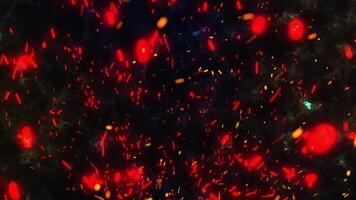 Bright fiery sparks and voluminous smoke rise to the sky creating a warm effect and immersing you in its atmosphere. video