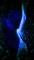 Abstraction of virtual waves changing perspective in space, creating futuristic patterns, immersing in the atmosphere of creative faetasia. video
