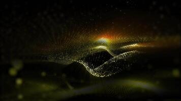Abstraction of virtual waves changing perspective in space, creating futuristic patterns, immersing in the atmosphere of creative faetasia. video