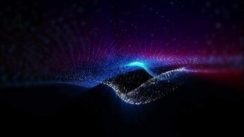 Abstraction of virtual waves changing perspective in space, creating futuristic patterns, immersing in the atmosphere of creative faetasia. video
