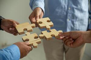 Concept of teamwork and partnership photo
