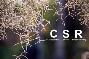 CSR icon concept in the hand for business and organization photo