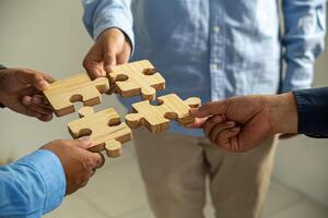 Concept of teamwork and partnership photo