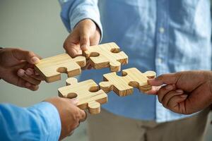 Concept of teamwork and partnership photo