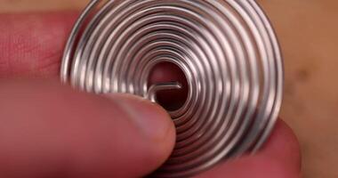 twisted like a spring solder for repair work with soldering photo