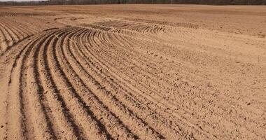 a plowed field in spring for planting a new crop, photo