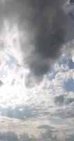 cloudy weather sky with clouds of white and gray photo