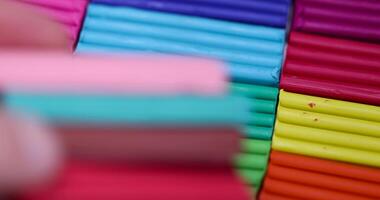 children's plasticine of different colors for modeling and modeling photo