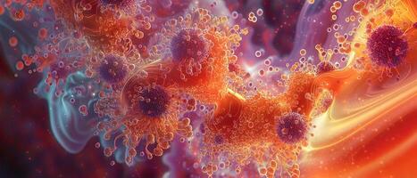 A bunch of colorful spheres are floating in the air photo