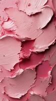 Beautiful shades of pink paint applied with texture on a canvas photo