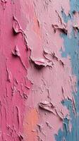 Beautiful shades of pink paint applied with texture on a canvas photo