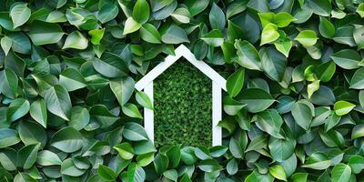 Creating a fresh and clean home environment with green leaves and natural elements photo