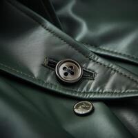 Close up of a leather jacket with buttons photo