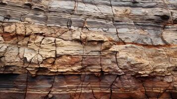 Textured rock wall with natural patterns photo