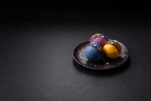 Sweet cocoa bombs with marshmallows and chocolate photo