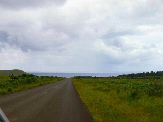 road on Easter Island. Roads and highways on the island.