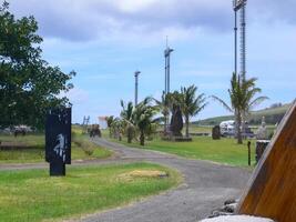 road on Easter Island. Roads and highways on the island. photo