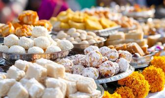 A table with many different types of sweets photo