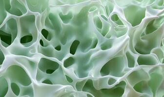 A close up of a green and white substance photo