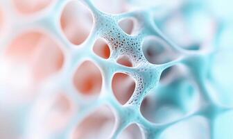 A close up of a cell structure photo