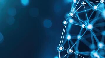 Glowing 3D molecular structure representing interconnected atoms in a dark futuristic background emphasizing pharmacokinetics research photo