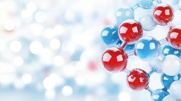 Abstract illustration depicting glowing red and blue molecules flowing through the bloodstream while symbolizing drug absorption and distribution in a dynamic biological environment photo