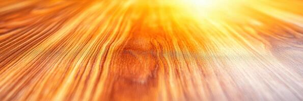 Glossy wooden tabletop showcases rich mahogany finish under soft ambient lighting for a warm and inviting atmosphere photo