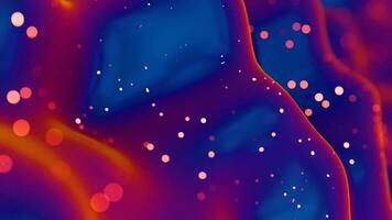 A blue and red background with dots of light video