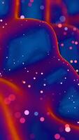 A blue and red background with dots of light video