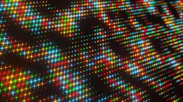 A colorful light display with many different colors video