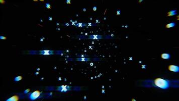 Surrealistic Neon Binary Code in Motion video