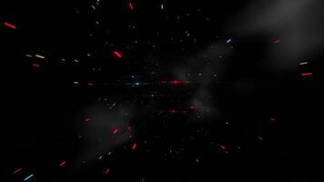 Speed of Light in Space Abstract Light Streaks on a Dark Background video