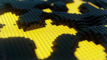 A 3d image of a yellow and black map video