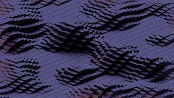 Abstract 3d pattern with black and purple lines video